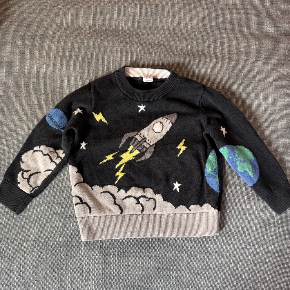 GAP Rocket and Planets Sweater - 100% Cotton